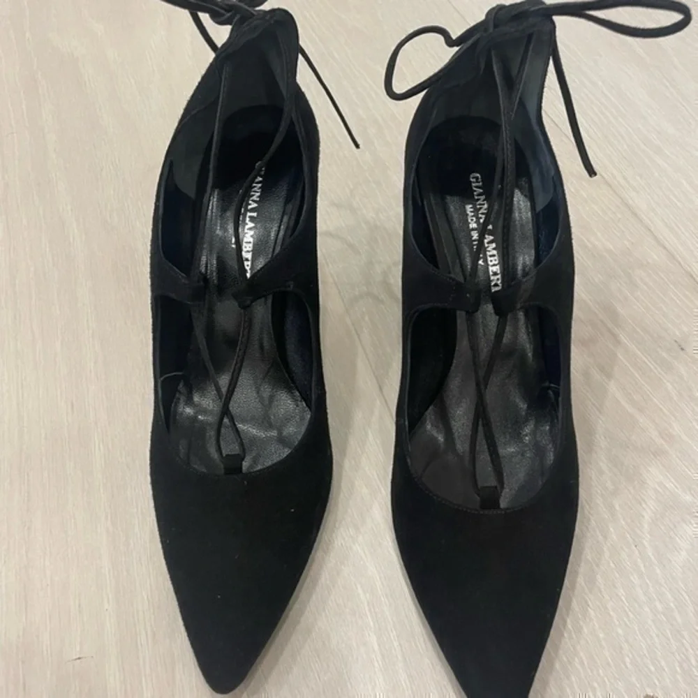 Gianna Lamberti Suede Strappy Stiletto Pointy Toe Heel Size 41